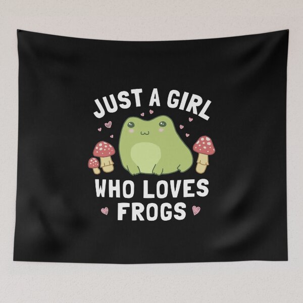 Item preview, Just A Girl Who Loves Frogs: Kawaii Anime Cottagecore Aesthetic with Chubby Happy Froggy, Ideal for Teenage Frogge Fans designed and sold by MinistryOfFrogs.