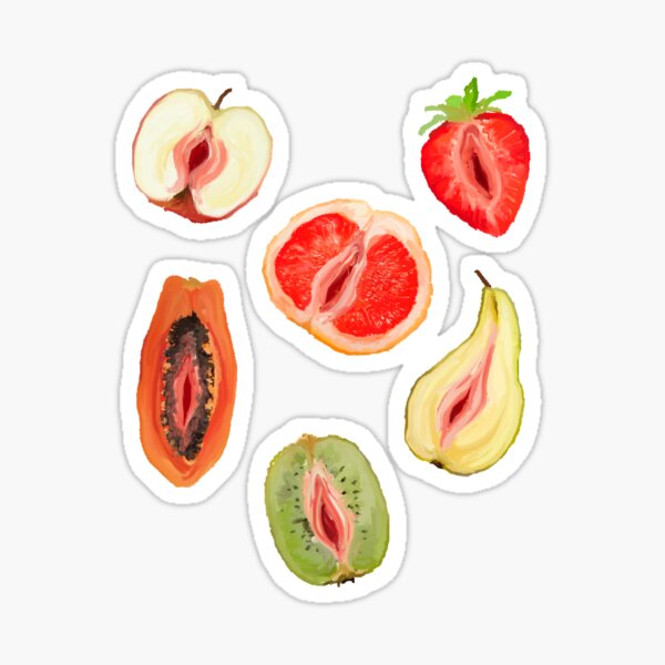 Sexy Vagina Fruits Sticker