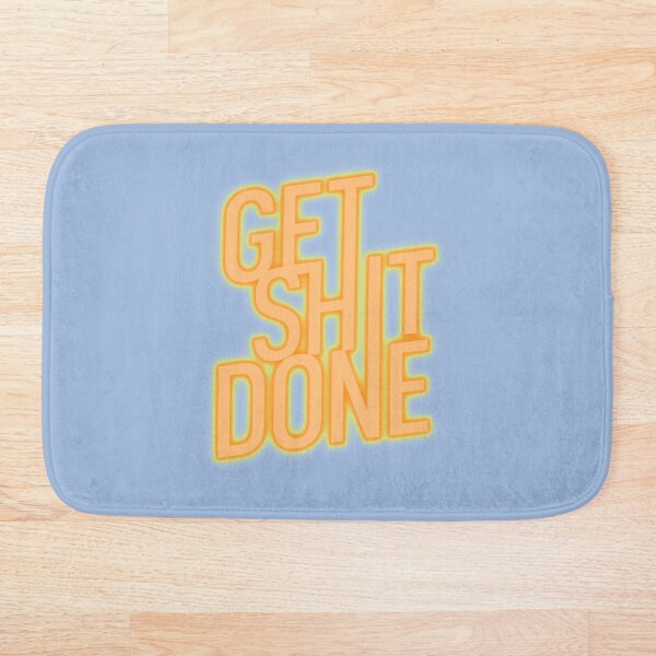 Item preview, Get Shit Done | Motivational Gym Quote | Neon on Blue designed and sold by PerfectlySimple.