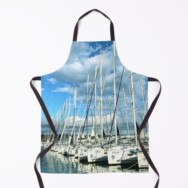 Item preview, white boats in the harbor designed and sold by Bizarro23.
