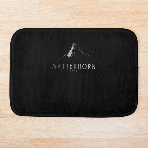 Matterhorn Alps Mountain Hiking Mountaineering Bath Mat