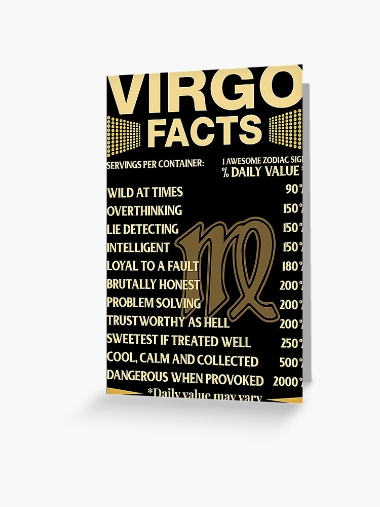 Virgo Facts Zodiac Sign Astrology Birthday Gift