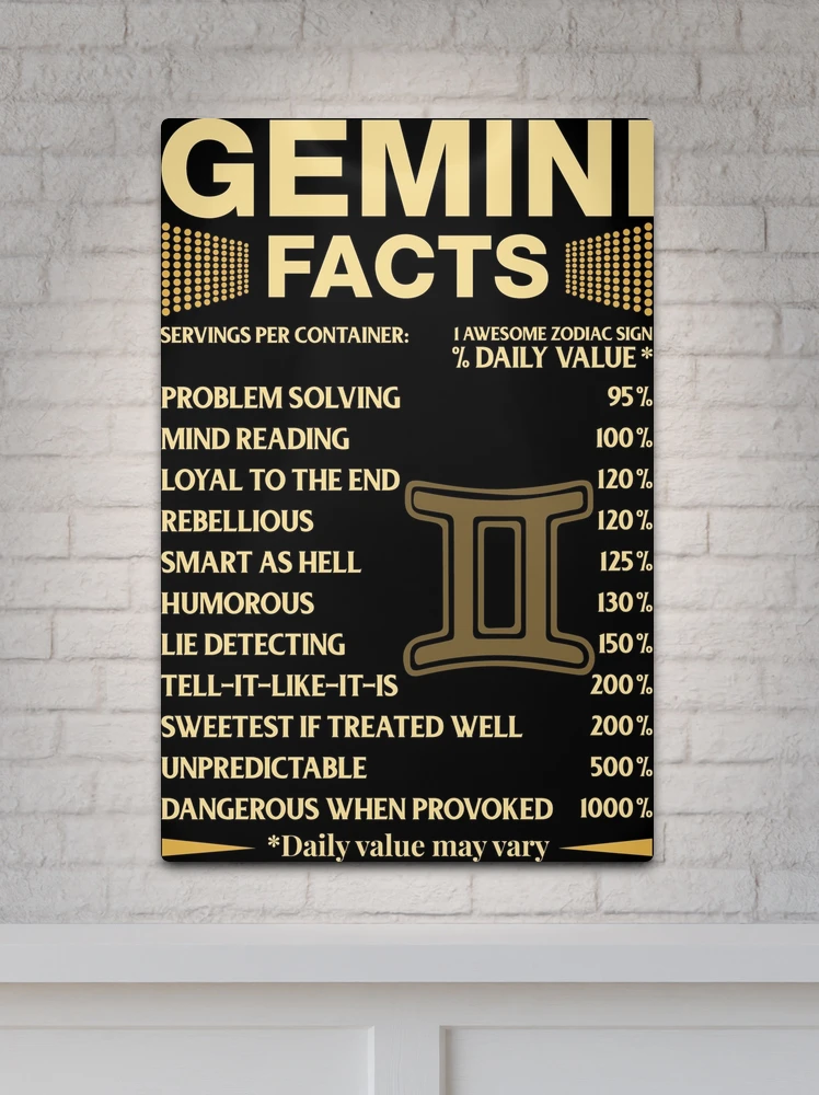 Gemini Facts Zodiac Sign Astrology Birthday Gift