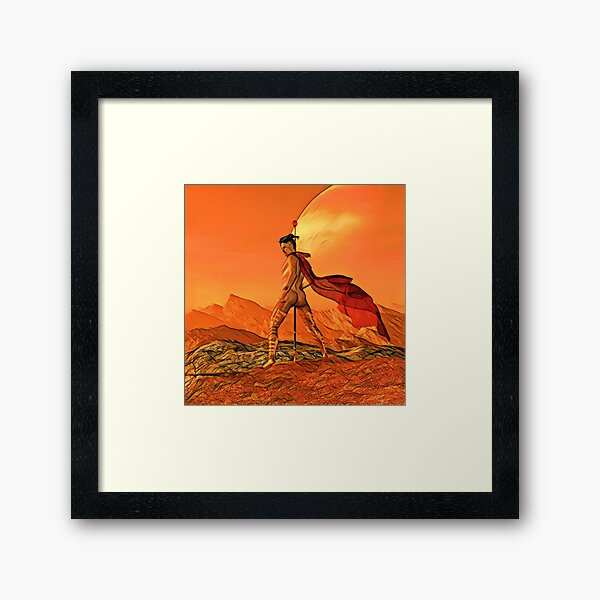 Male Erotica - Martian War Wizard Nude Framed Art Print