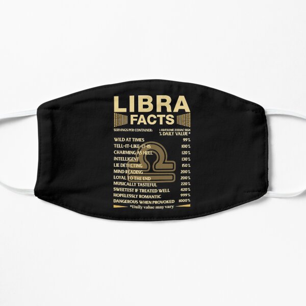 Libra Facts Zodiac Sign Astrology Birthday Gift Flat Mask