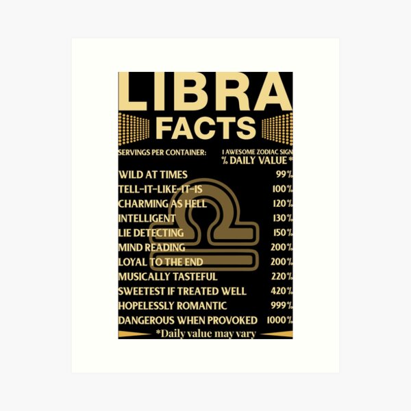 Item preview, Libra Facts Zodiac Sign Astrology Birthday Gift designed and sold by joykart.