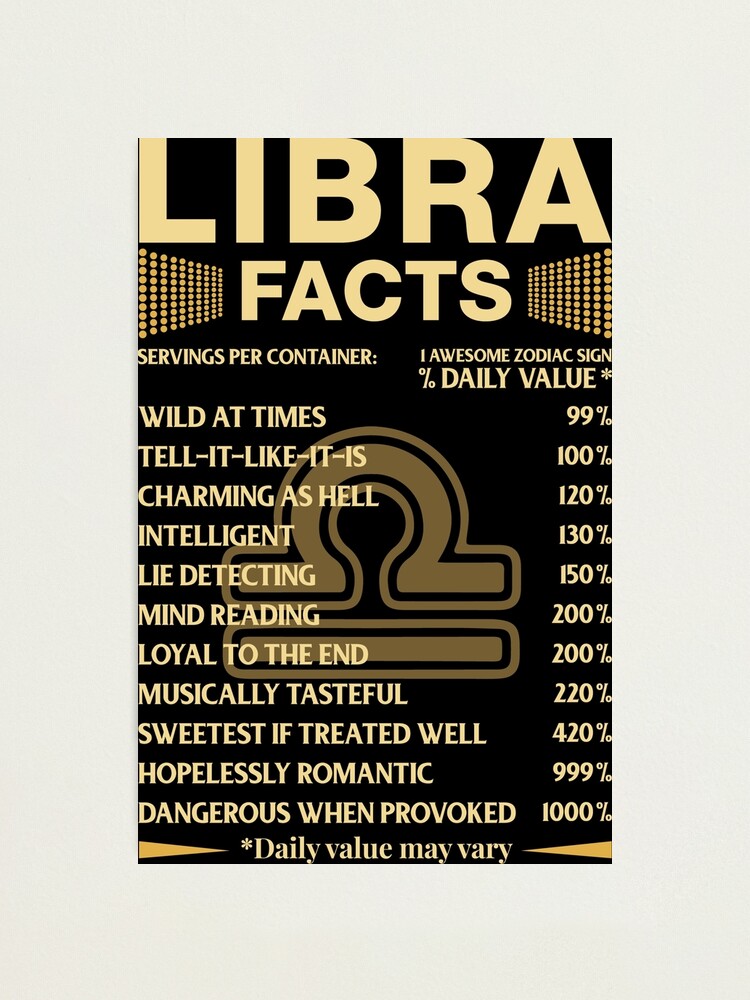 Libra Facts Zodiac Sign Astrology Birthday Gift