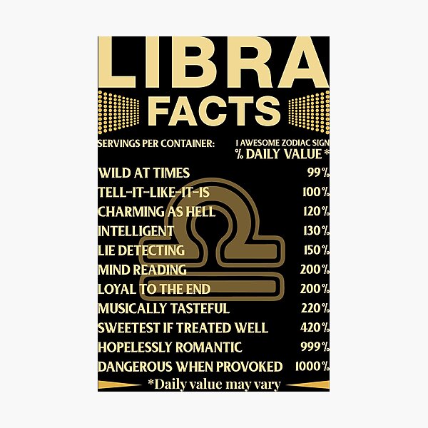 Item preview, Libra Facts Zodiac Sign Astrology Birthday Gift designed and sold by joykart.