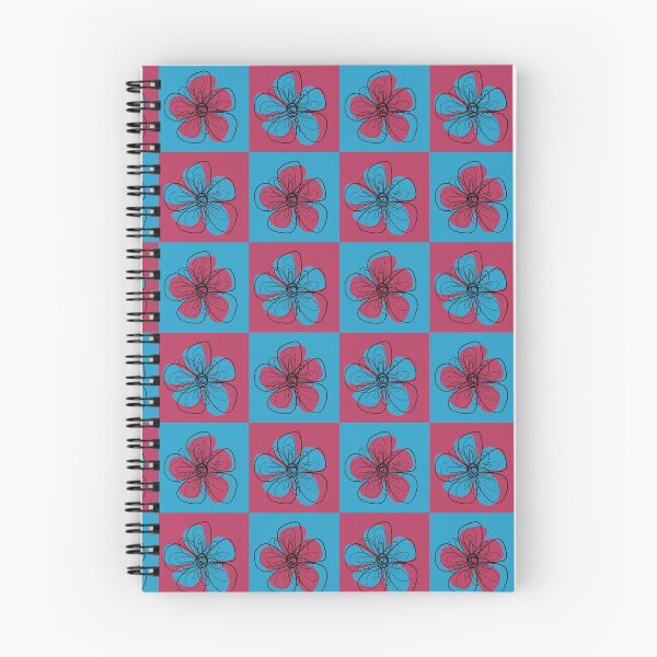 Item preview, Checkered minimalistic line flower pattern designed and sold by IevaLiART.