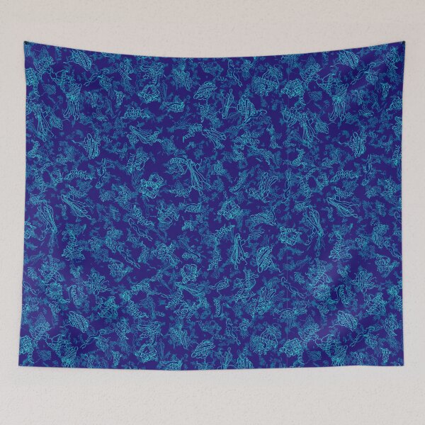 Item preview, Protein structures (aqua) designed and sold by vividbiology.