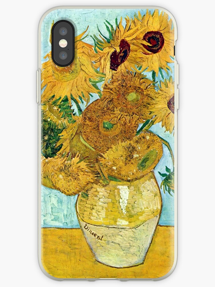 Vincent Van Gogh Still Life Vase With Twelve Sunflowers Iphone Case By Pdgraphics