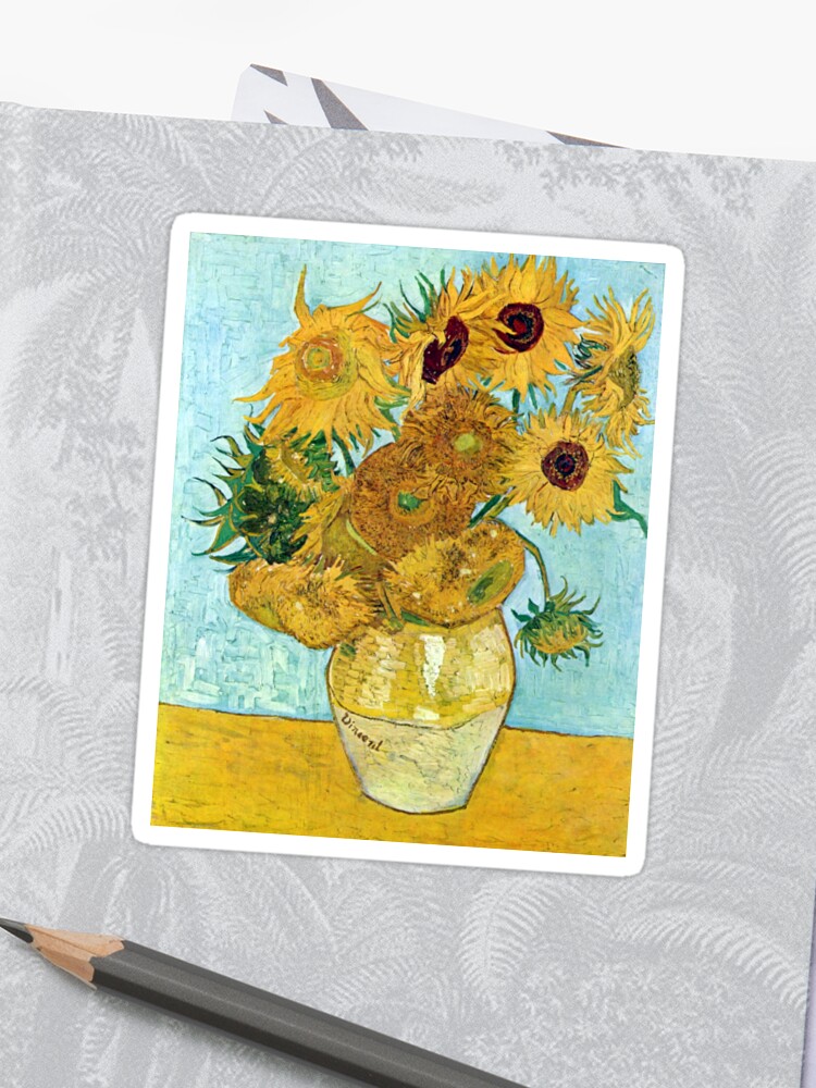 Vincent Van Gogh Still Life Vase With Twelve Sunflowers Sticker