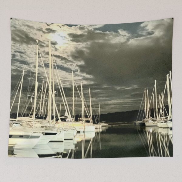 Item preview, boats under the night sky designed and sold by Bizarro23.