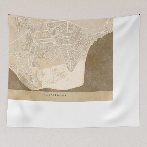 Item preview, Sepia vintage map of Maspalomas Canarias Spain designed and sold by blursbyai.