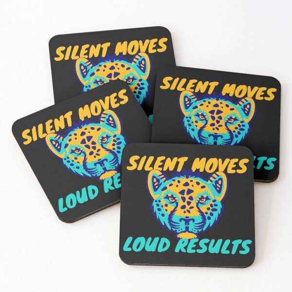 Item preview, Silent Moves Loud Results Yellow and Blue Tiger Design designed and sold by SweetAndSpice.