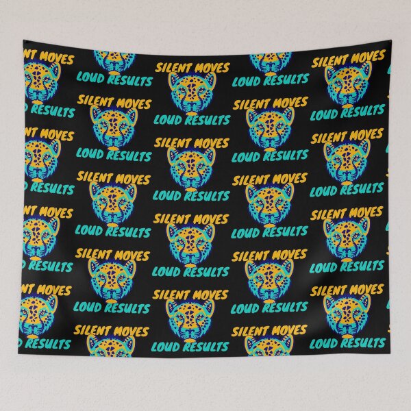 Item preview, Silent Moves Loud Results Yellow and Blue Tiger Design designed and sold by SweetAndSpice.