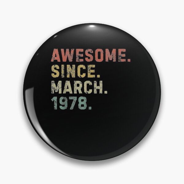 Item preview, Awesome Since March 1978 43rd Birthday Gift 43 Years Old designed and sold by melisenda.