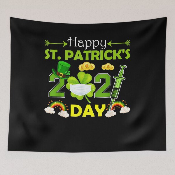Item preview, Happy Saint Patrick's Day 2021 Irish Shamrock Face Mask Gift designed and sold by melisenda.