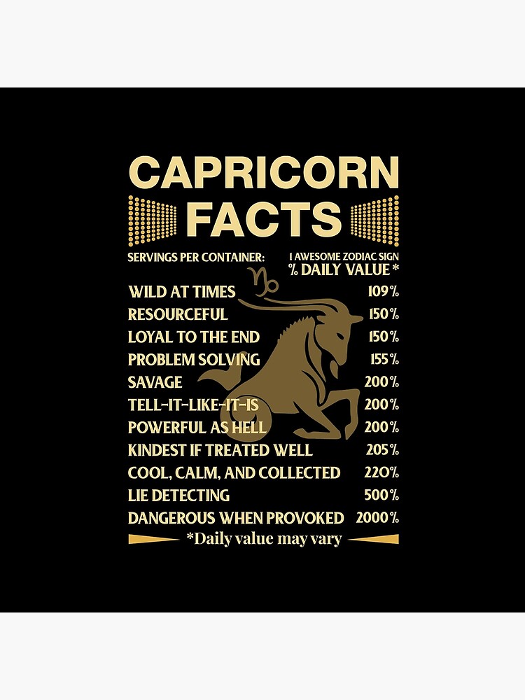 Capricorn Facts Zodiac Sign Astrology Birthday Gift Tote Bag