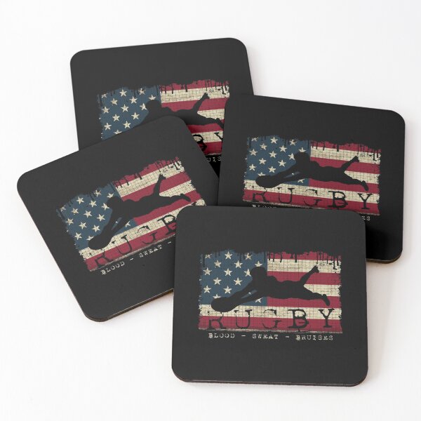 Item preview, Usa Flag Colors Rugby Blood Sweat Bruises Player designed and sold by nauglesamatha.