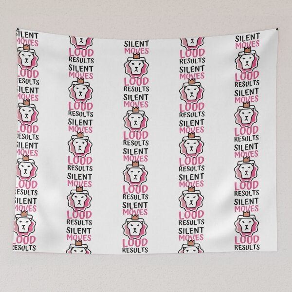Item preview, Silent Moves Loud Results Pink Lion Design designed and sold by SweetAndSpice.