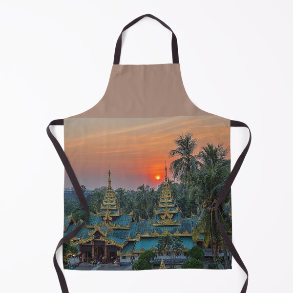 Item preview, Myanmar. Yangon. Shwedagon Pagoda. One of the Entrances. Sunset. designed and sold by vadim19.
