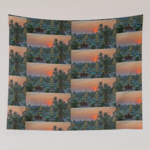 Item preview, Myanmar. Yangon. Shwedagon Pagoda. One of the Entrances. Sunset. designed and sold by vadim19.