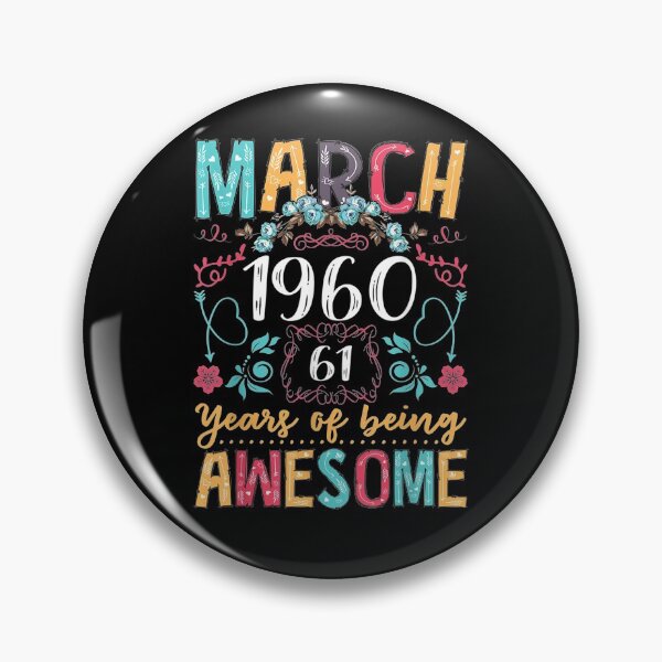 Item preview, Flower Vintage March 1960 61st Bday Gift 61 Years Old designed and sold by melisenda.