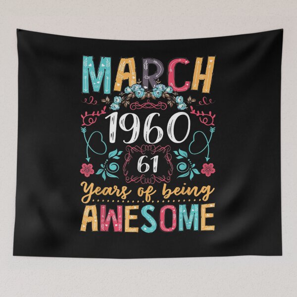 Item preview, Flower Vintage March 1960 61st Bday Gift 61 Years Old designed and sold by melisenda.