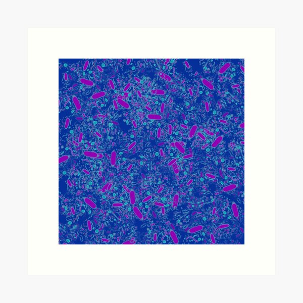 Item preview, Bacteria shapes (blue) designed and sold by vividbiology.