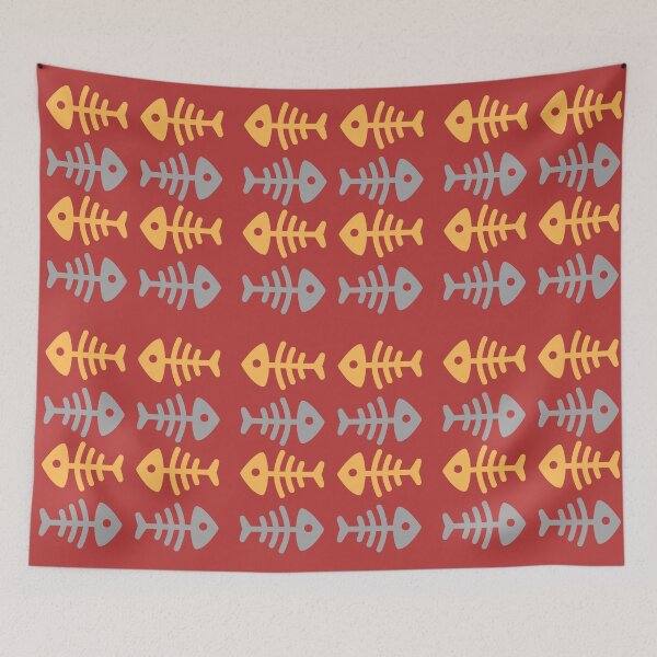 Item preview, #73- Fish skeletons - Simple and original design - Kook Art designed and sold by KookArt.