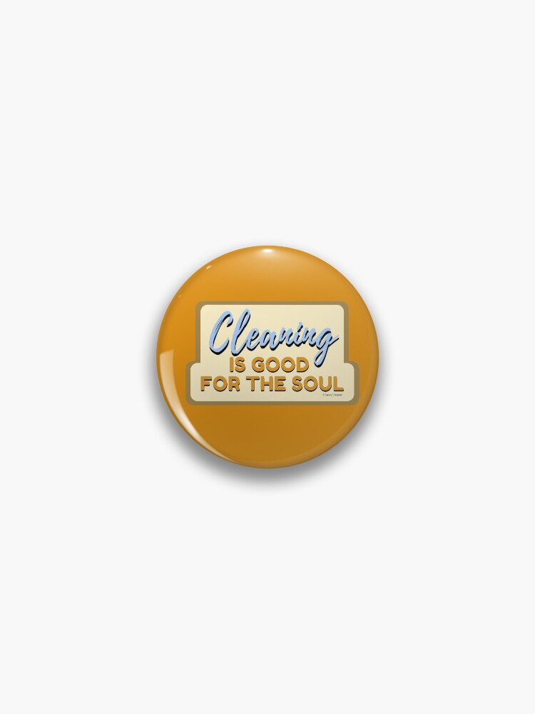 Thumbnail 1 of 3, Pin, Cleaning is Good for the Soul Retro Cleaning Lady Gifts designed and sold by SavvyCleaner.