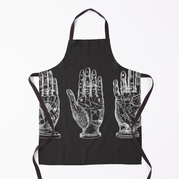 Item preview, Palmistry. Palm Reading outline drawing dark background designed and sold by LeAllureVintage.