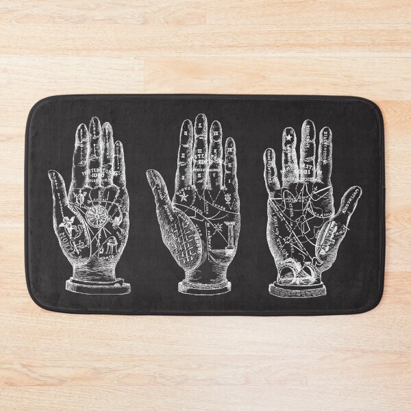 Item preview, Palmistry. Palm Reading outline drawing dark background designed and sold by LeAllureVintage.