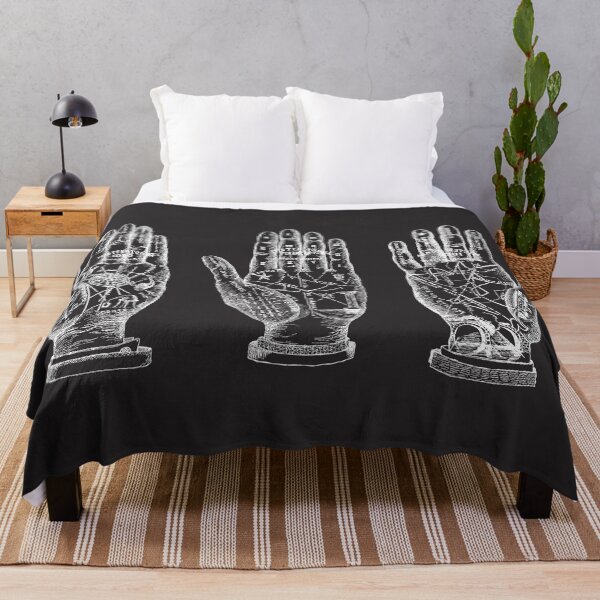 Item preview, Palmistry. Palm Reading outline drawing dark background designed and sold by LeAllureVintage.