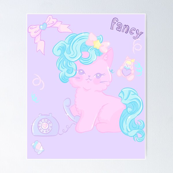 Item preview, Fancy Retro Cat on the Phone designed and sold by Pastel Magic.
