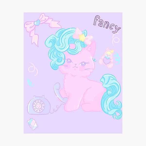 Item preview, Fancy Retro Cat on the Phone designed and sold by Pastel Magic.
