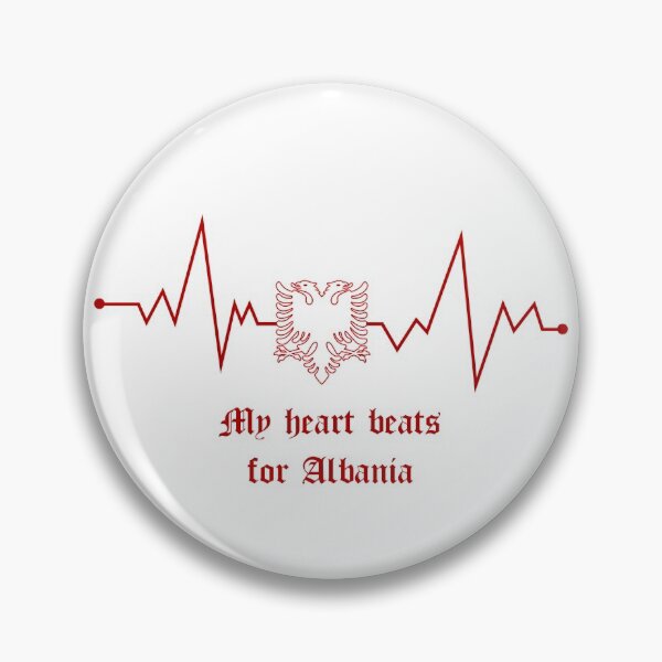 Item preview, Albania heartbeat designed and sold by IllyrianLegacy.