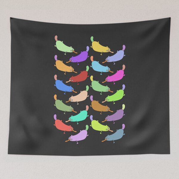 Item preview, Colorful and Cute Platypus Pattern (black) designed and sold by Davey's Designs.