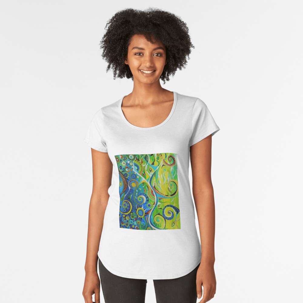 Aperçu de l'œuvre T-shirt premium échancré créée et vendue par Graine-de-Lune.