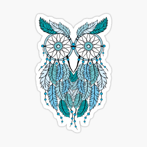 Item preview, Blue Dream Catcher Owl designed and sold by beakraus.