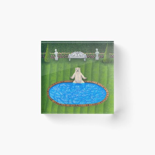 Item preview, Polar Bear in Garden designed and sold by PaintingByTimmy.