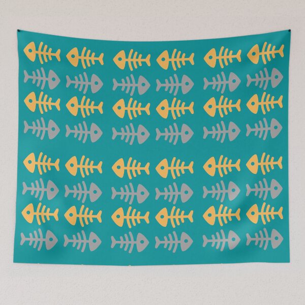 Item preview, #72- Fish skeletons - Simple and original design - Kook Art designed and sold by KookArt.