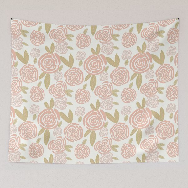 Item preview, Capullos de rosa dorados y ruborizados designed and sold by Rochelle Rae Design.