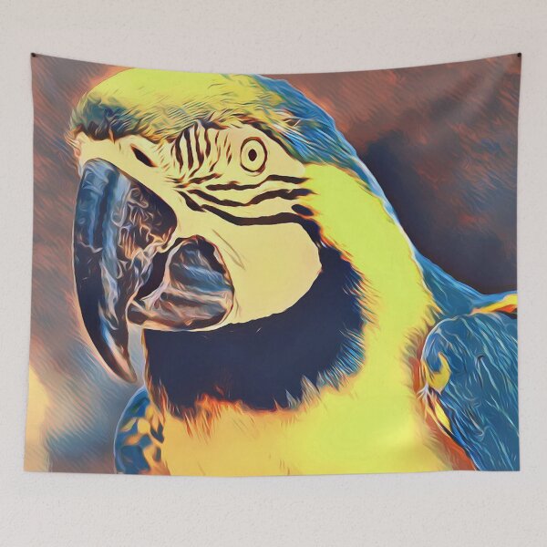 Item preview, Blue and gold macaw staring. designed and sold by Rui Valverde.