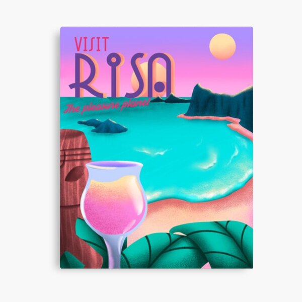 Travel Risa Pink Glass In Moon Canvas Print