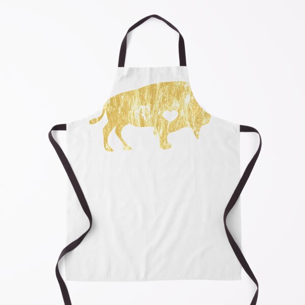 Item preview, Gold Raging Buffalo Distressed I Love Buffaloes designed and sold by BaiHeng.