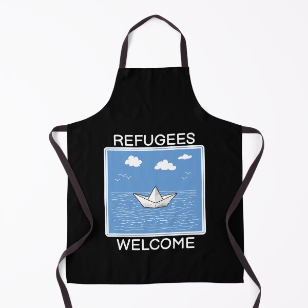 Item preview, Refugees Welcome Refugee Boat Protest Gift designed and sold by CreatDifference.