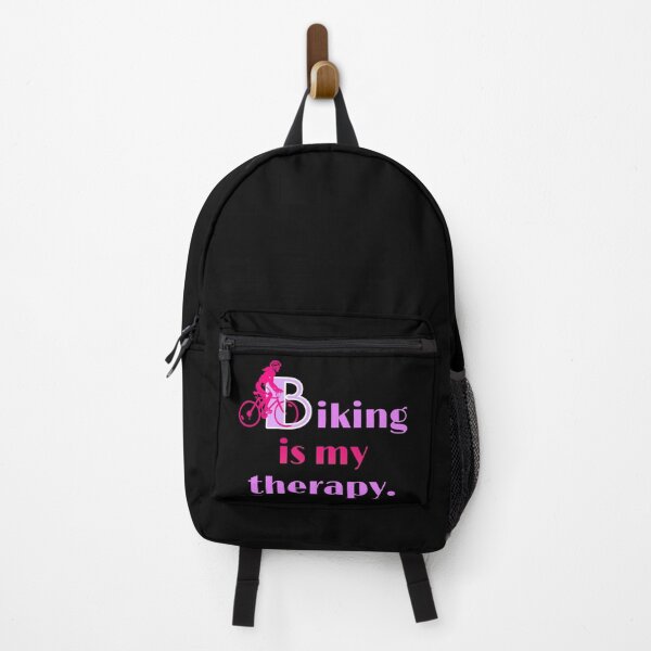 Item preview, cute biking quote. lady biker, funny bike quote, biking is my therapy designed and sold by doctors-apparel.
