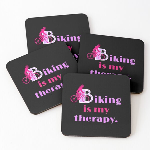 Item preview, cute biking quote. lady biker, funny bike quote, biking is my therapy designed and sold by doctors-apparel.